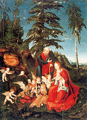 Les sapins chez Cranach l'Ancien